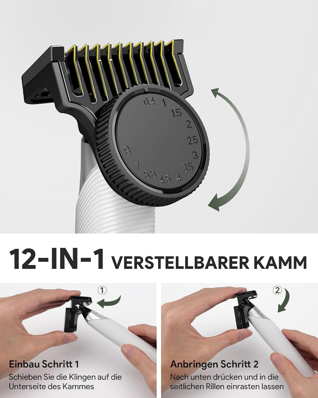 Xpert T Magnetisch Rasierer Damen Elektrisch Herren mit Tasche, Unisex Barttrimmer mit Nasenhaartrim