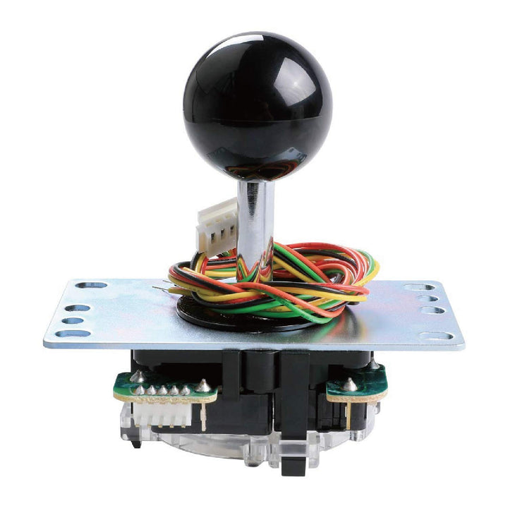 Reyann Sanwa JLF-TP-8YT Joystick + 8 Stück Sanwa OBSF-30 Drucktasten Bundle Kit Farbe: Schwarz, Schw