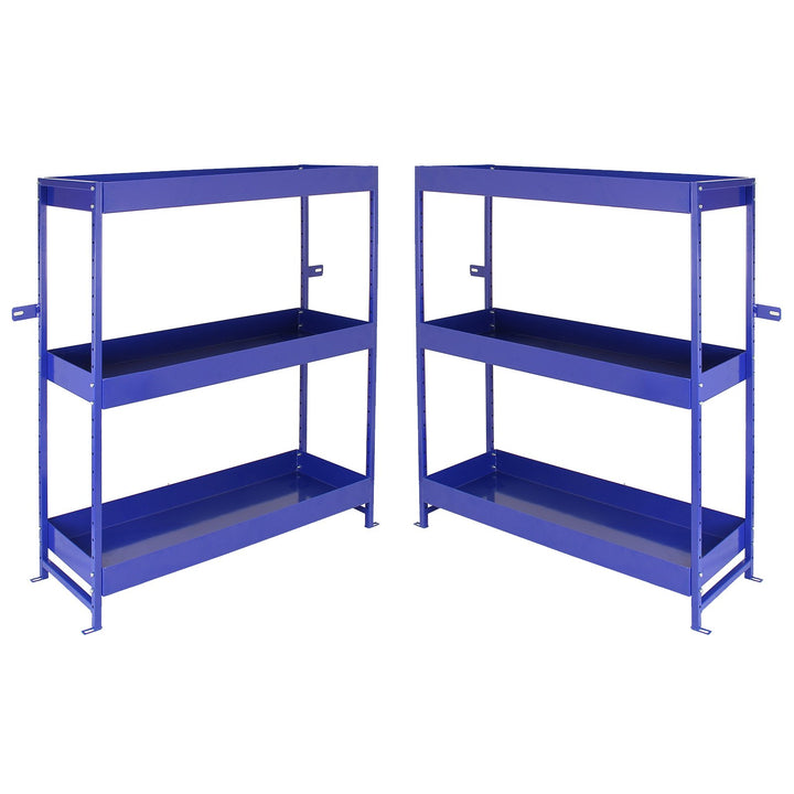 Van-Regal, Aufbewahrung, Metall, Werkzeug-Organisationsregale, Duo, Blau, Werkstatt, Garage, Stahl,