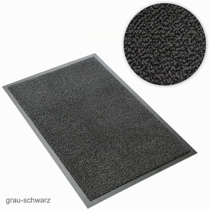 Kettelservice-Metzker® Schmutzfangmatte | Sauberlaufmatte | versch.Farben &amp; Grössen | grau-schwarz m