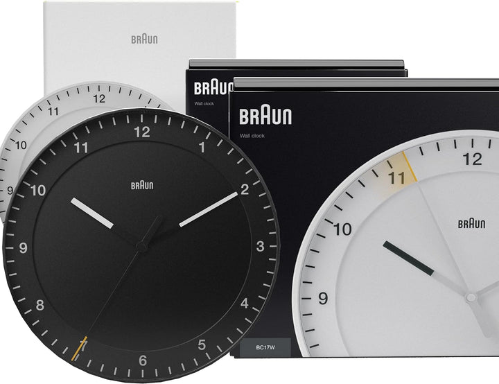 Braun Klassischer Mixed Analog Wanduhr Zuhause Geschenke mit ruhiges Quarzuhrwerk, leicht lesbares Z