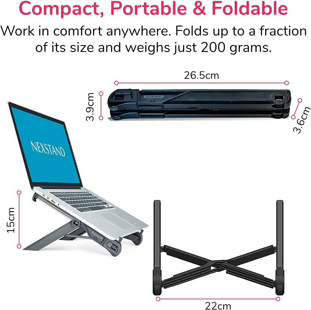 NEXSTAND K7 Lite 2019 Laptop-Ständer, klappbar, ergonomisches Design, für Laptops (10-18.4 Zoll) und