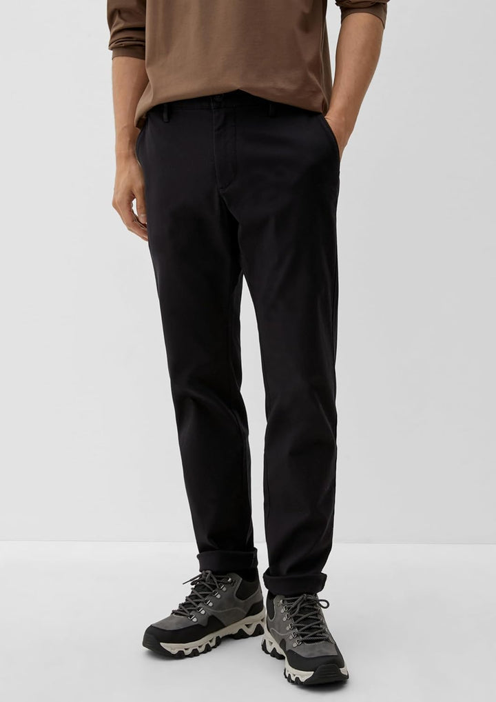 s.Oliver Austin: Slim Fit-Chino aus Baumwolltwill 30W / 30L Schwarz, 30W / 30L Schwarz