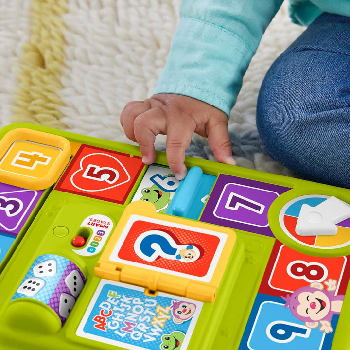 Fisher-Price Lernspass Motorik-Spielbrett - Brettpiel mit Smart-Stages-Lerninhalten, 40+ Liedern, Sä