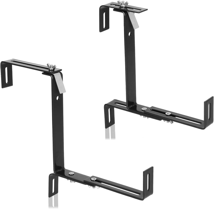 com-four® 4X Premium Blumenkastenhalter für Balkon-Brüstungen und Geländer - Flexible Befestigung au