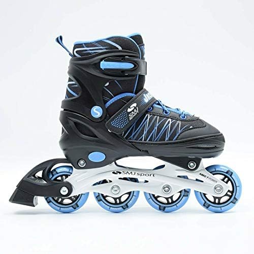 SMJ sport Kinder 2IN1 Inlineskates Schlittschuhe Verstellbar Inliner ABEC7 Jack 38-41, 38-41