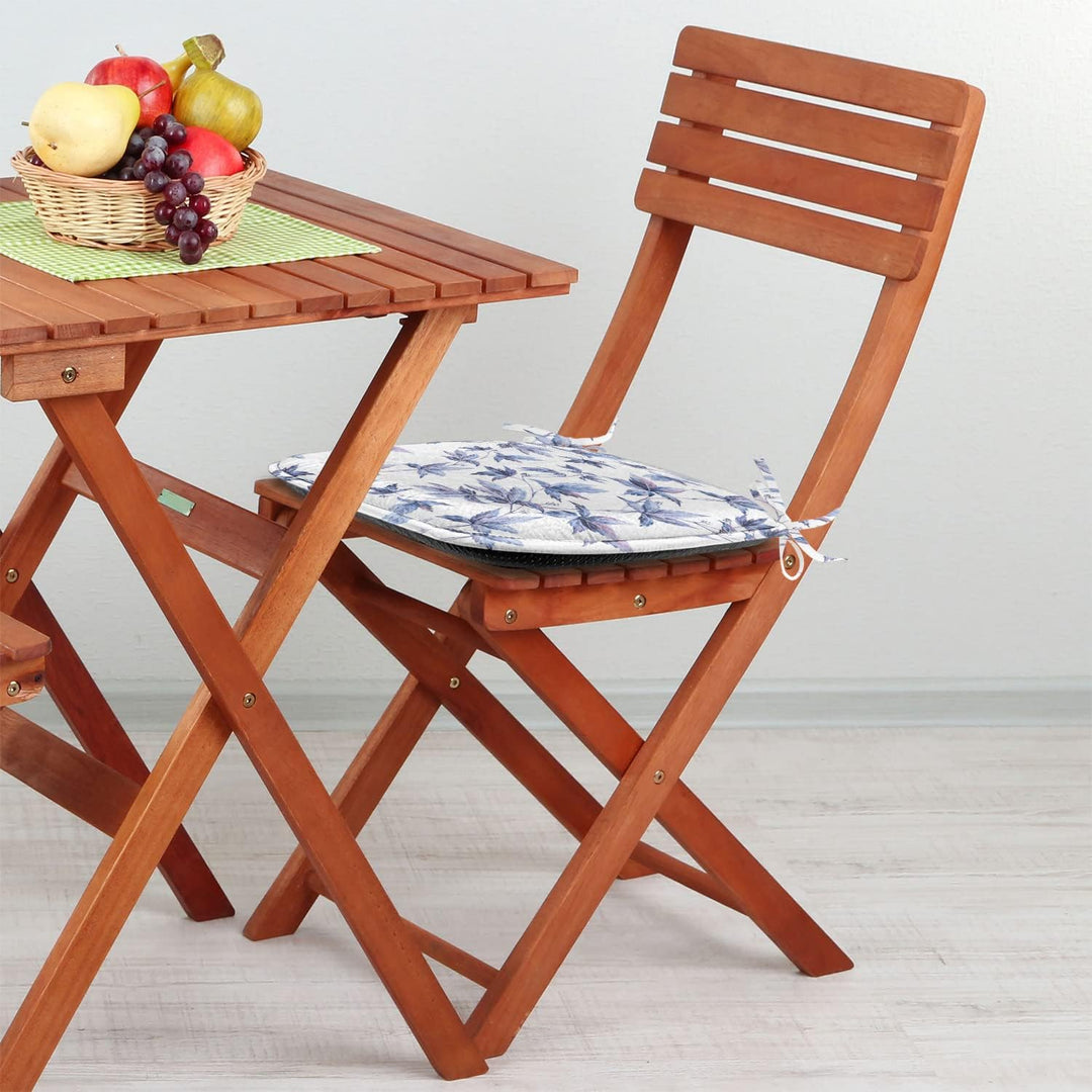 ABAKUHAUS Indigo Polster für Esszimmerstühle, Watercolored Baum-Blätter, Dekoratives wasserfestes Ki