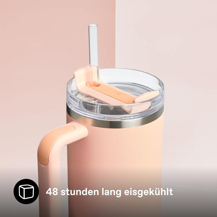 STANLEY 1913 Quencher H2.0 Flowstate Trinkflasche Mit Strohhalm 1.2L - Thermobecher Kühlt 11 Stunden