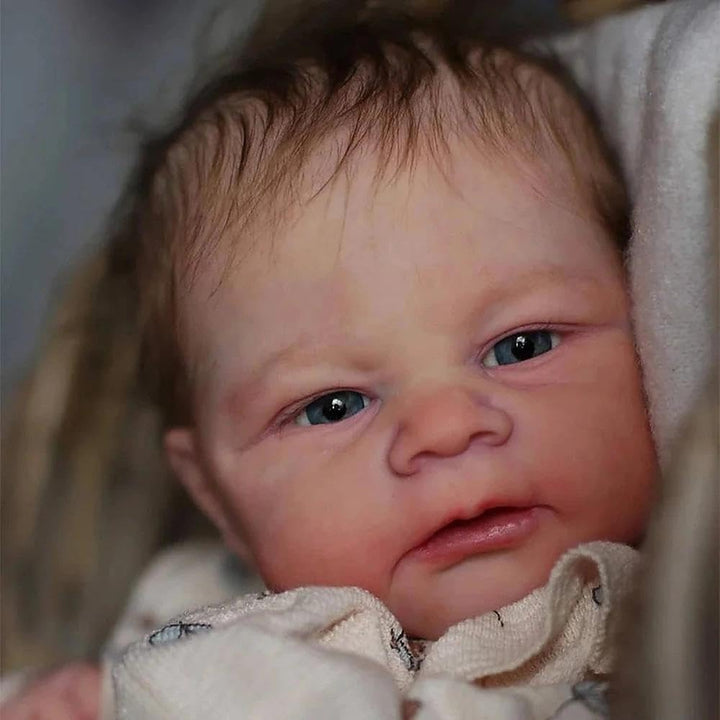 Zero pam Reborn Baby Vollsilikon Lebensecht Mädchen Augen Offen-43CM Anatomisch Korrekt Babypuppen W