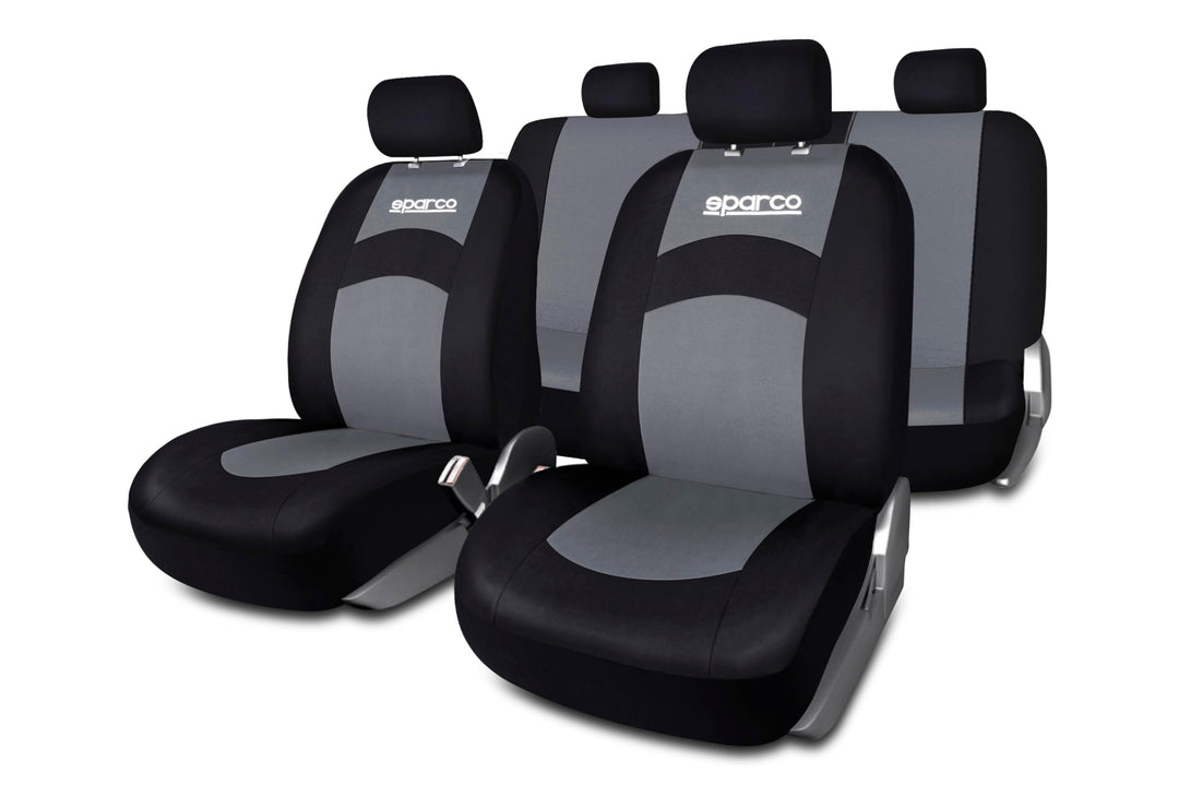 SPARCO SPCS402GR Schonbezüge-Kompletteset von 5 Kopfstützen, Schwarz/Grau 402 INTL GRAU, 402 INTL GR