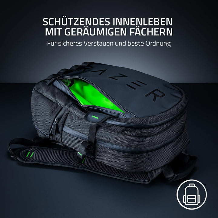 Razer Rogue V3 Backpack (15,6") Black Edition - Kompakter Reise Rucksack (Fach für Laptop bis 15 Zol