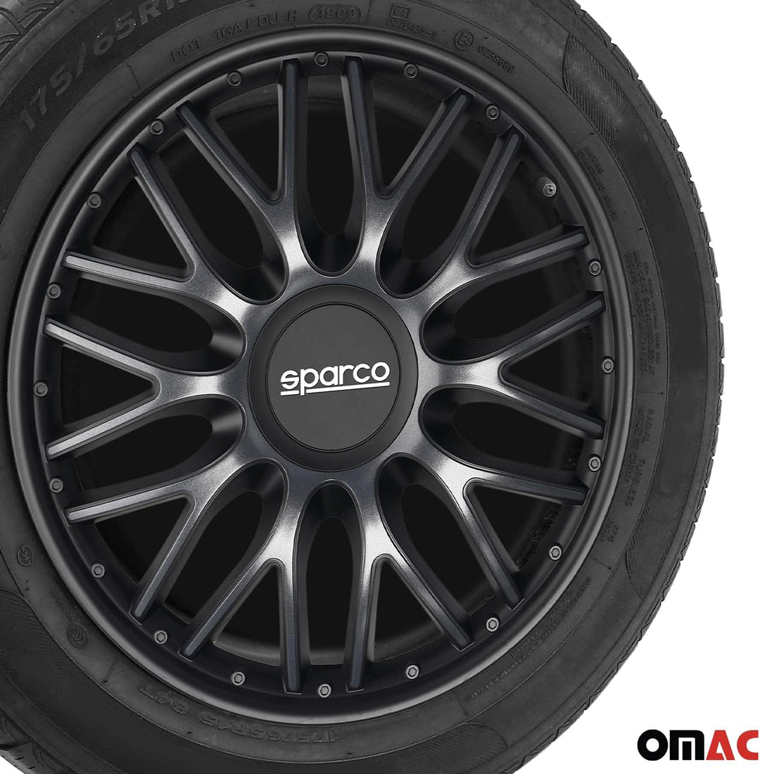 Sparco Satz Radzierblenden Roma 14-Zoll Grau/Schwarz