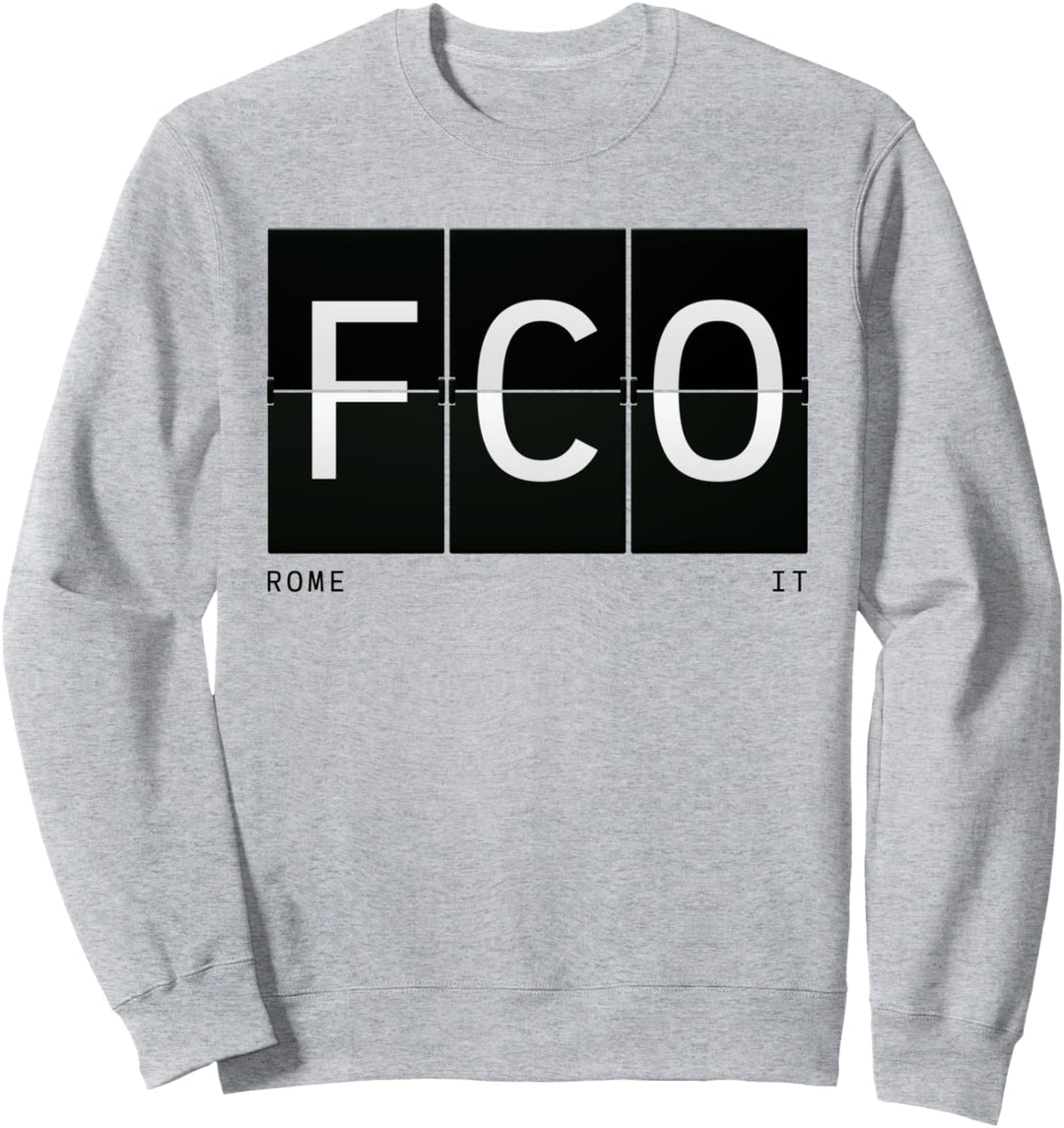 FCO Rom IT Italien Flughafen Code Weltreisegeschenk Retro Sweatshirt