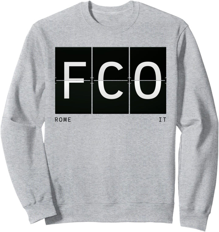 FCO Rom IT Italien Flughafen Code Weltreisegeschenk Retro Sweatshirt