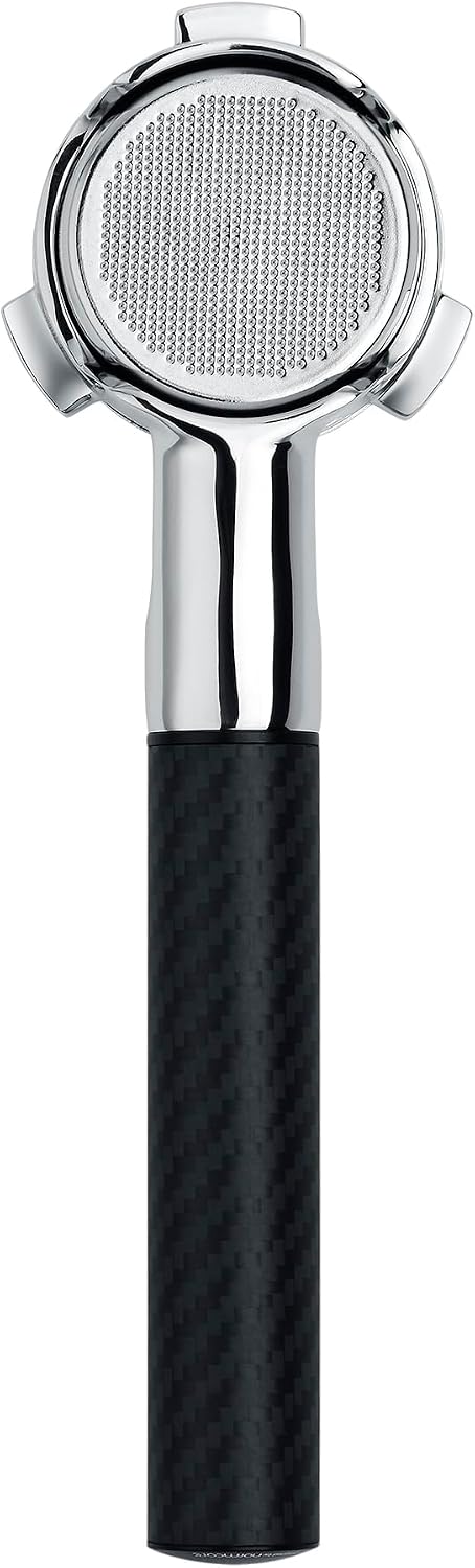 Normcore 54 mm flacher, bodenloser Siebträger mit Kohlefaser-Griff, passend für Breville/Sage Barist