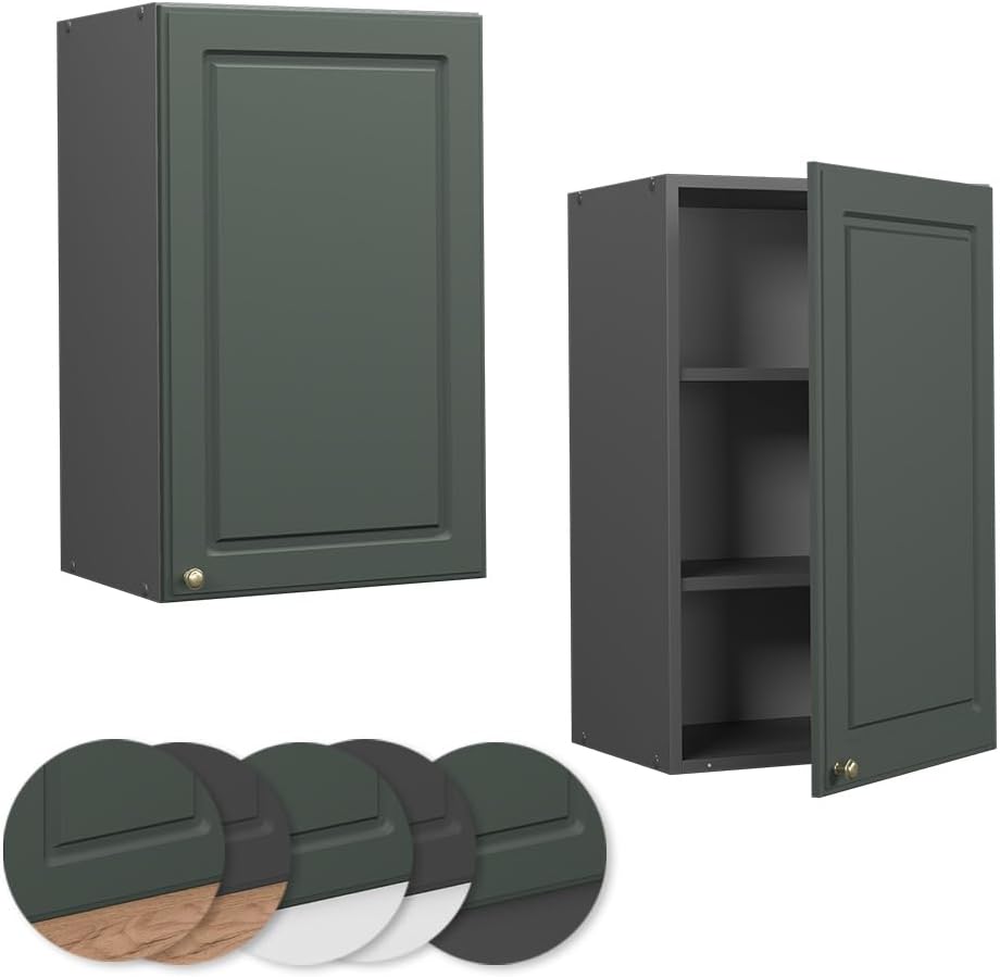 Vicco Hängeschrank Fame-Line, Grün-Gold Landhaus/Anthrazit, 45 cm Grün-gold Landhaus Hängeschrank 45