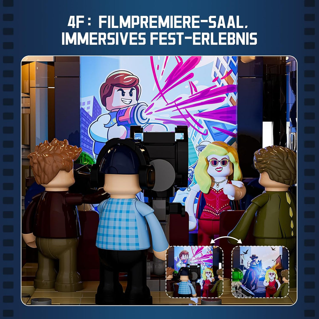 Lumibricks Film Studio Tower Bauset, 3891 Teile beleuchtetes modulares Stadtgebäude für Erwachsene 1