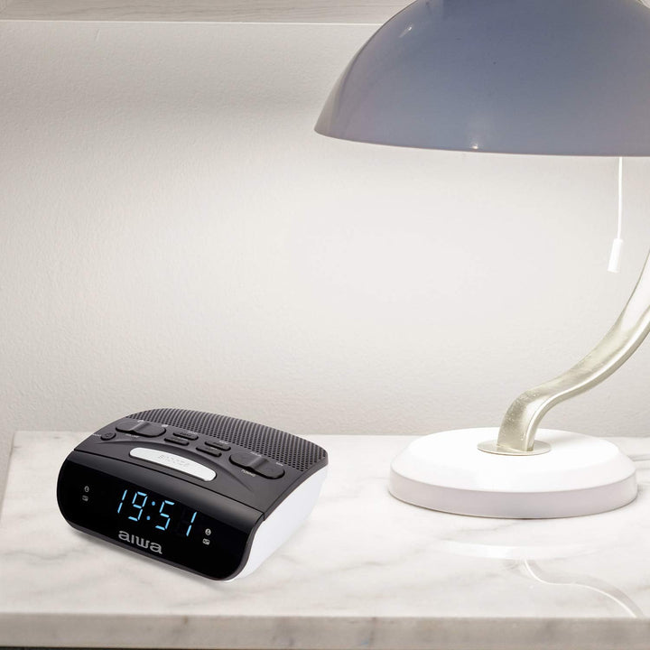 RADIO RELOJ DESPERTADOR AIWA CR-15BK DOBLE FM Alarm