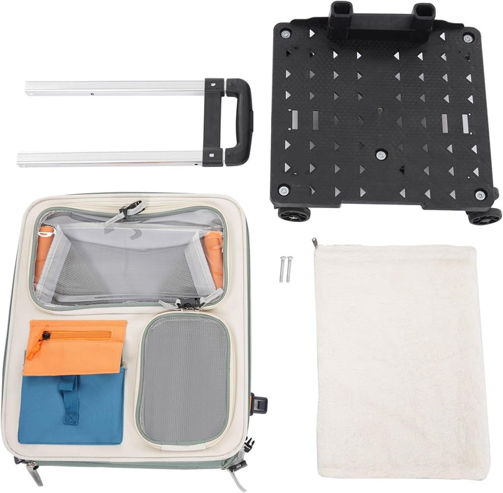 Katzenrucksack Hunderucksack mit Trolley 2 in 1 bis 12,5 kg, Katzentransporttasche Tiertransporter m