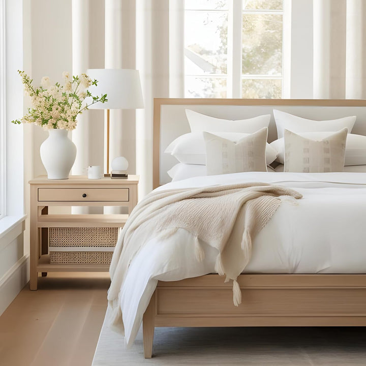 MRTREES Gardinen Wohnzimmer mit Ösen Hellbeige 2er Set Blackout Curtains Living Room, Vorhang Blickd