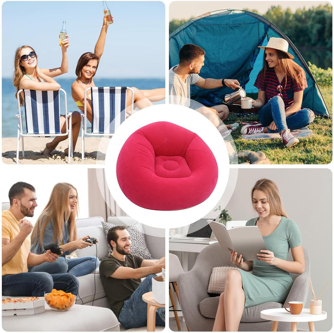 Luftsessel | Zusammenklappbares Tragbares Luftsofa | Gartenmöbel Zum Schlafen Entspannen Reisen Pool