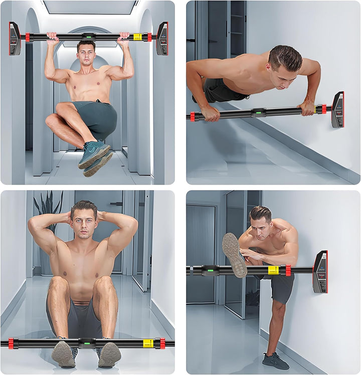 HAKENO Klimmzugstange für Türrahmen ohne Schrauben/Bohren, Pull Up Bar Tragkraft bis 200 Kg, Recksta
