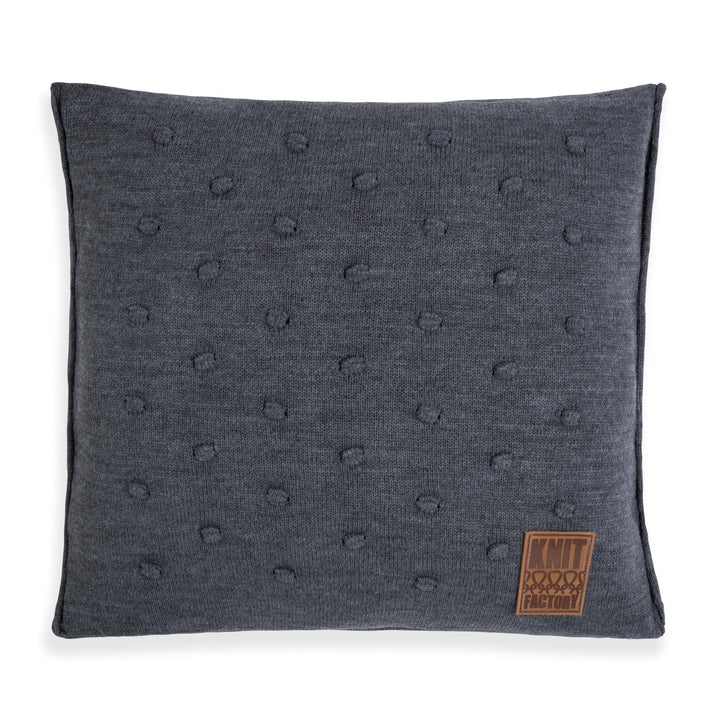 KNIT FACTORY - Noa Kissen - Anthrazit - 50x50 cm 50x50 cm Anthrazit, 50x50 cm Anthrazit