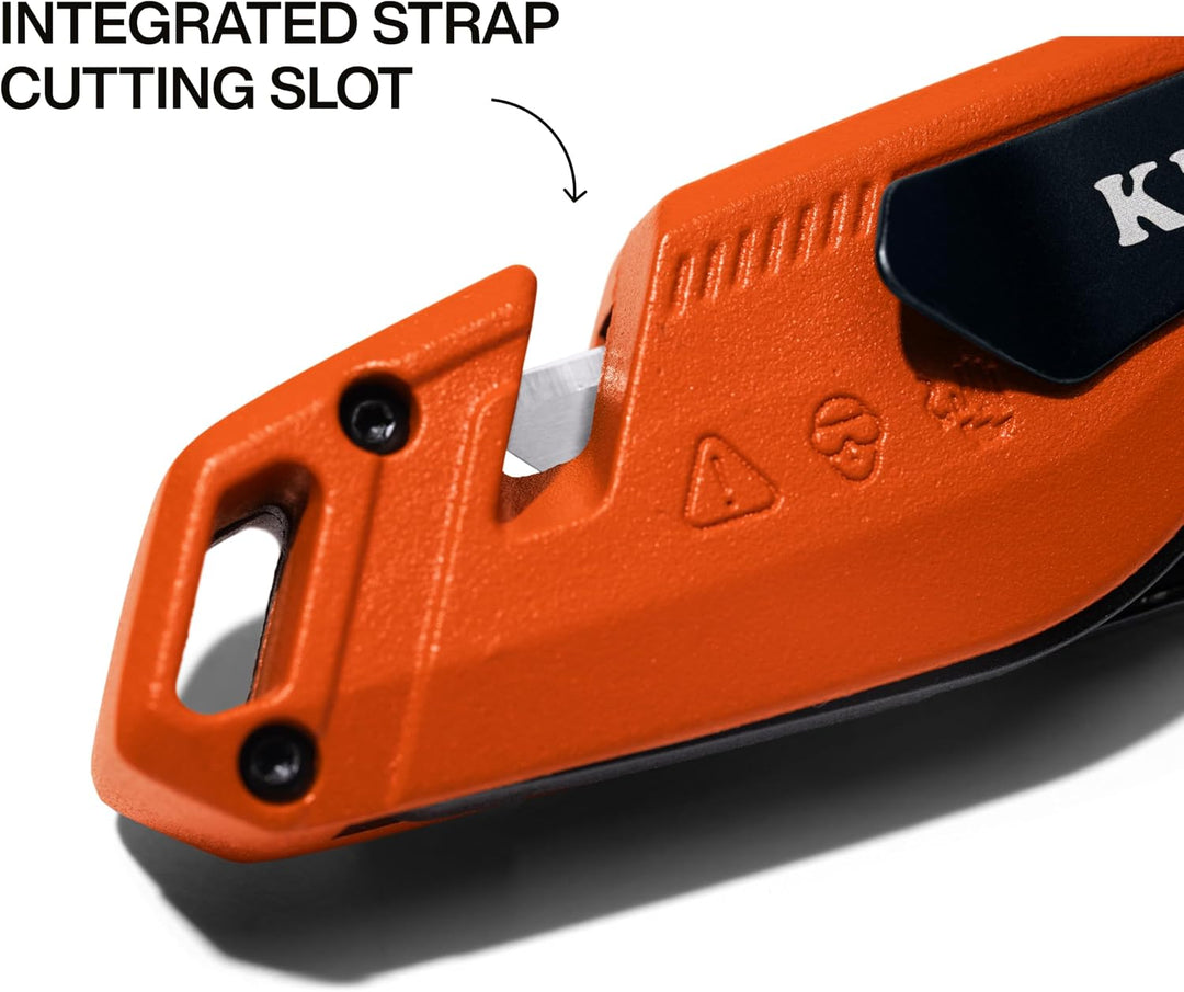 Klein Tools 44303 | Universalmesser klappbar mit Klingenaufbewahrung | Faltbares Teppichmesser mit S