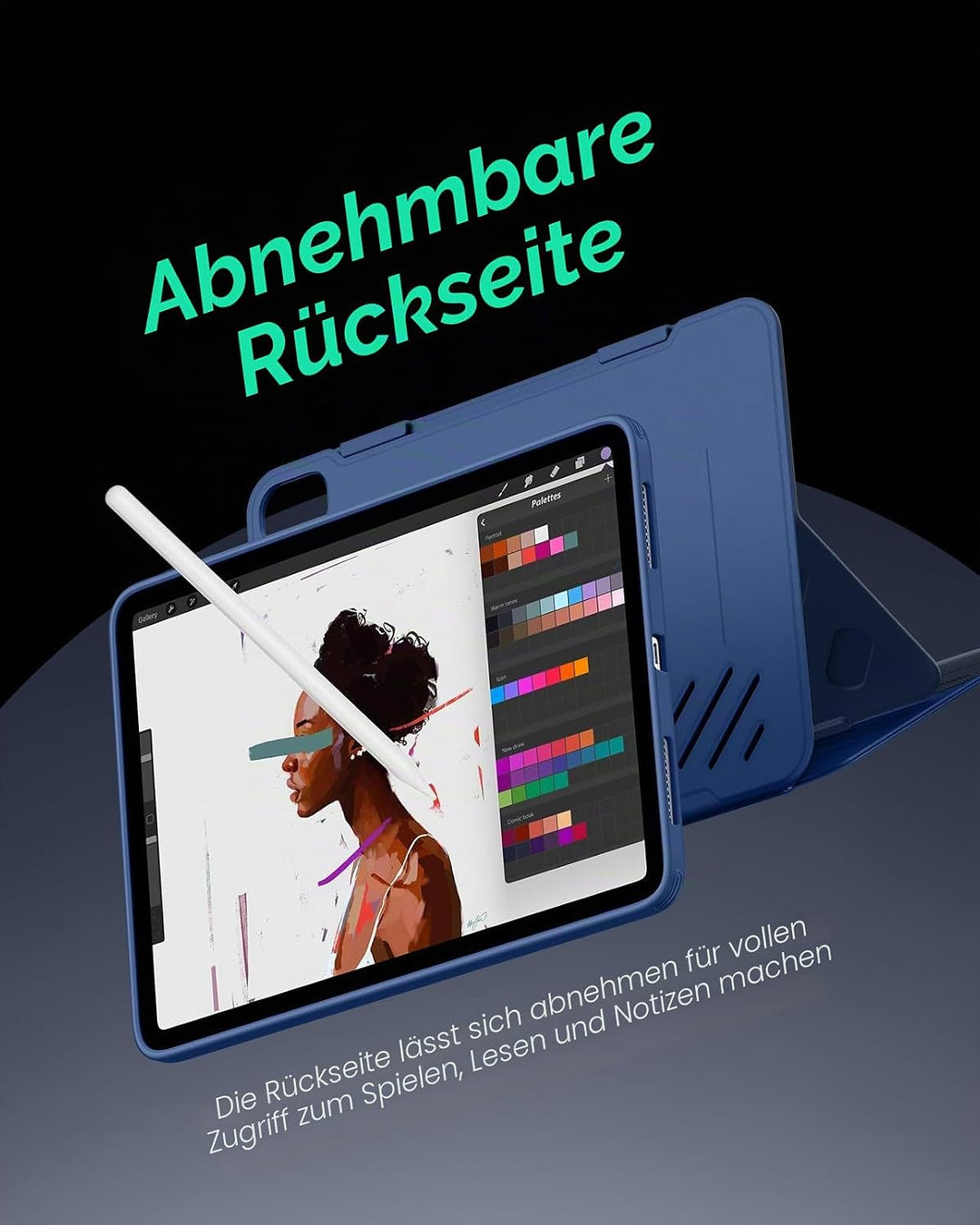 ESR Hülle für iPad Air 11 Zoll M4/M3/M2, iPad Air 8/7/6/5/4 (2026/2025/2024/2022/2020), drehbare Hül