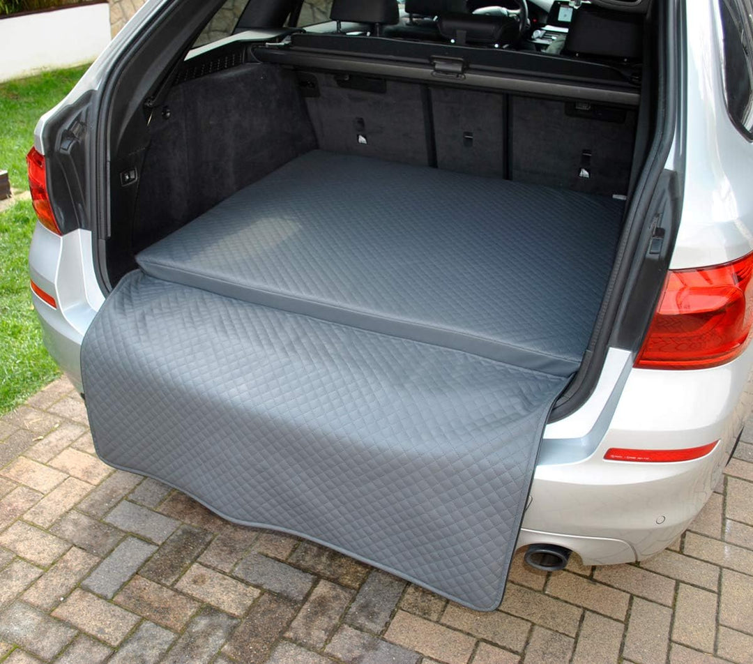 Mayaadi Home Hundebett Kofferraum Matte Luca Autoschondecke Kunst Leder Autositz Schutzdecke Grau L