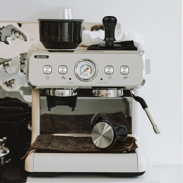 Tamper 54mm, 30lbs Druckregulierend Kaffee Tamper mit Feder, Anpressdruck Espresso Tamper mit Edelst