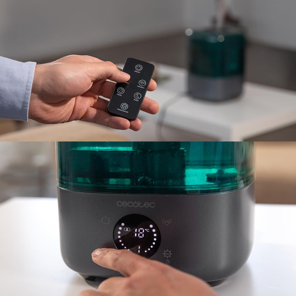 Cecotec Wasser-Luftbefeuchter mit Fernbedienung Breezecare 2900 Smart. 25W, maximale Befeuchtung 300
