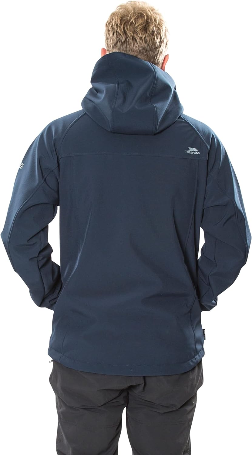 Trespass Herren Accelerator Ii Wasserdichte Softshelljacke Mit Abnehmbarer Kapuze (1er Pack) XXS Nav
