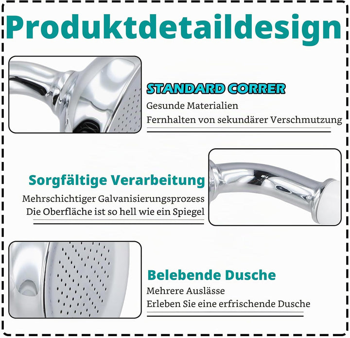 WasserhahnHandbrause Duschkopf aus Messing im traditionellen viktorianischen Stil, Retro Handbrause