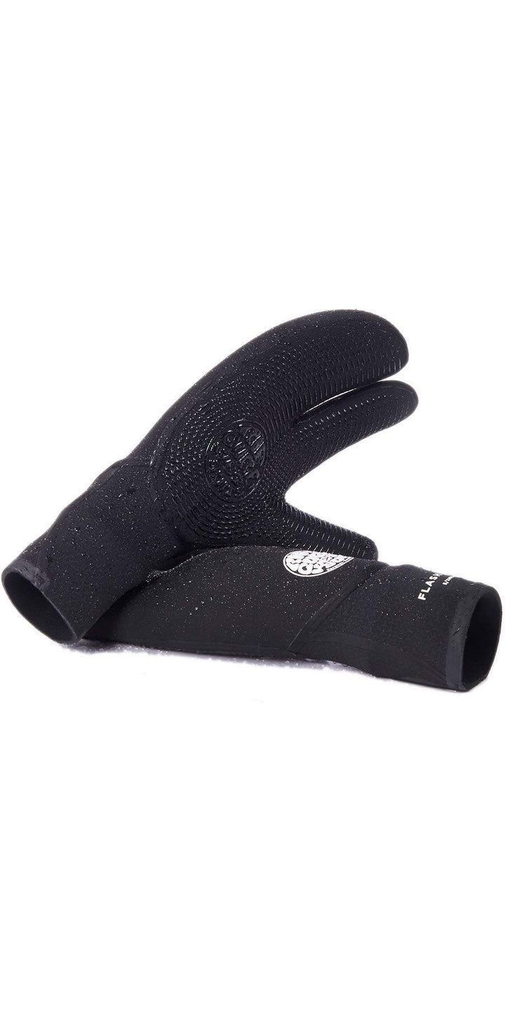 Rip Curl Flashbomb 5/3mm 3 Fingerhandschuh - Schwarz - Flash-Futter - Unisex - Stitchless- Technolog