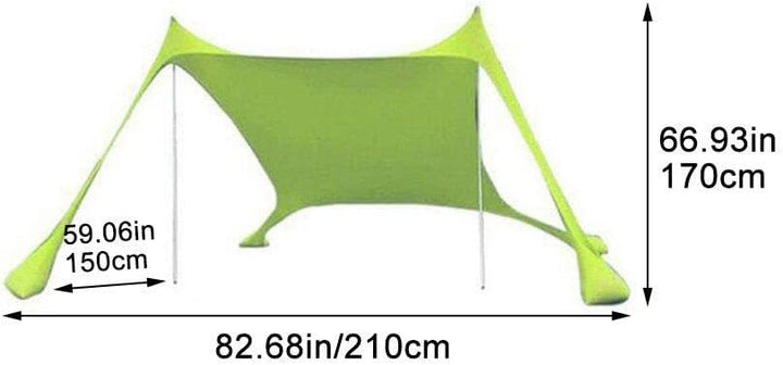 Baldachin des Strandzeltes, Strandsonnenschatten, Tragbarer Strandsonne, Leicht Für Strand, Camping,