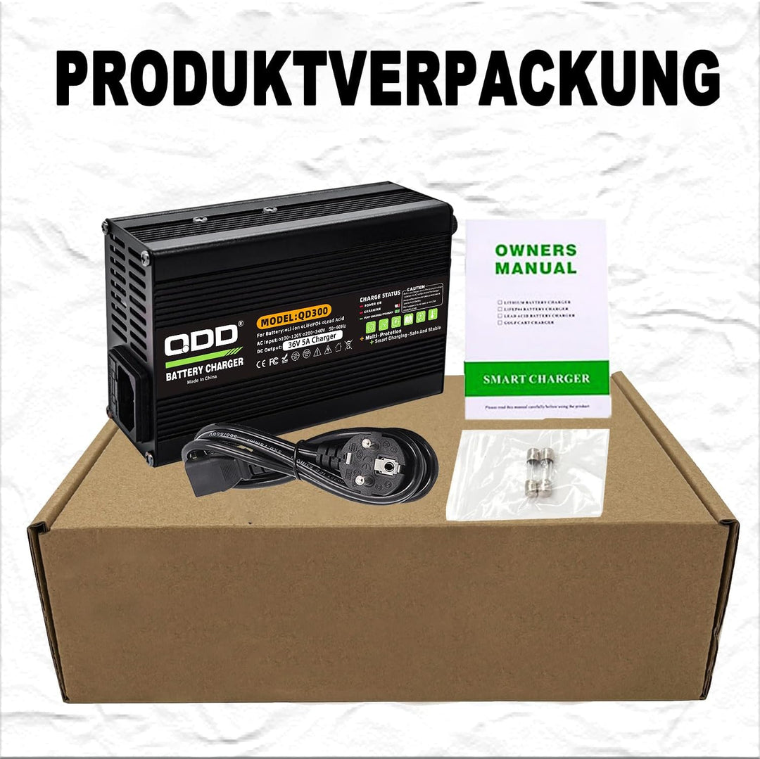 QDD 36 Volt 36 V 5 A Blei-Säure-Batterieladegerät mit DC-Ausgang 50 A Anderson-Anschluss für Blei-Sä