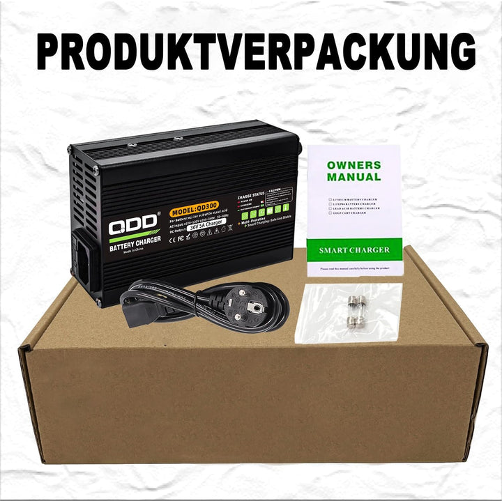 QDD 36 Volt 36 V 5 A Blei-Säure-Batterieladegerät mit DC-Ausgang 50 A Anderson-Anschluss für Blei-Sä