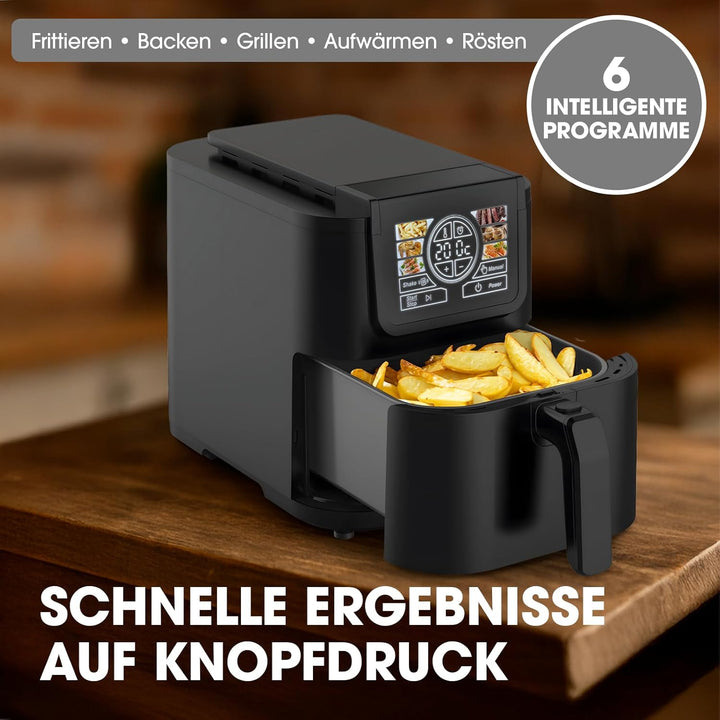 Livington Smart MultiFryer 5L - Heissluftfritteuse mit 6 Programmen - Air Fryer zum Frittieren, Back