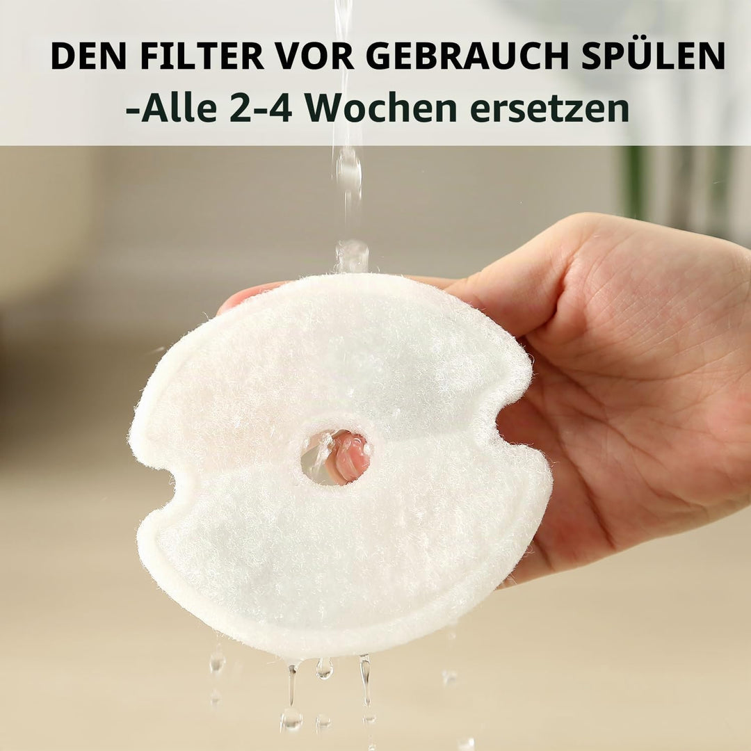 Ersatzfilter für Trinkbrunnen für Katzen und Hunde, PewinGo Das Original Ersatzfilter mit Harz und A