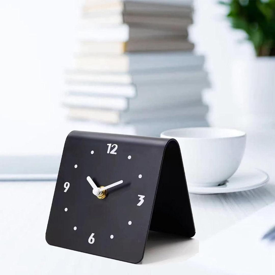 BAOFUYA Moderne Tischuhr, Leises Uhrwerk, Mini Analog Regal, Tisch Kaminuhr für Schlafzimmer, Nachtt