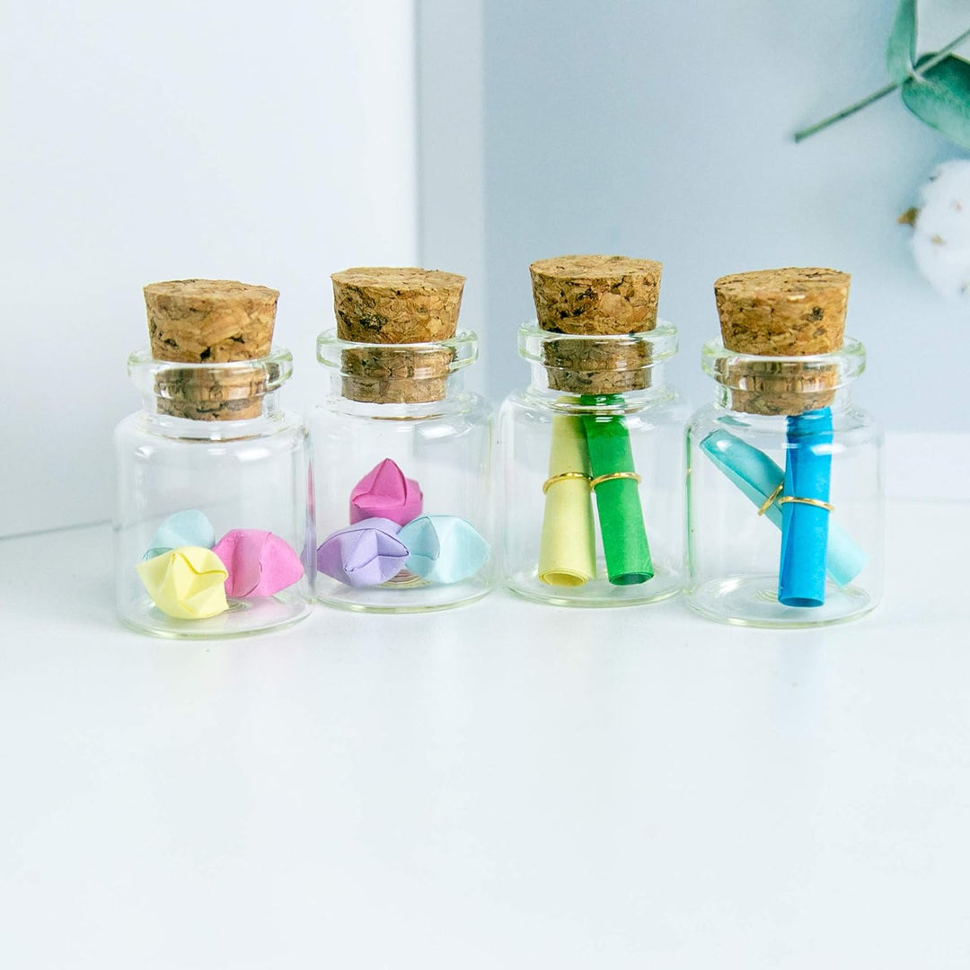 Jarvials Mini süsse Leere Glasflasche mit Korkenstopper，Das Volumen der Glasflaschen beträgt 20ml. (