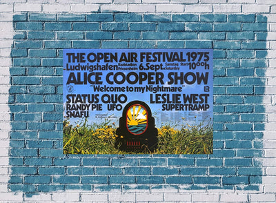 Alice Cooper - Open Air Festival, Ludwigshafen 1975 » Konzertplakat/Premium Poster | Live Konzert Ve