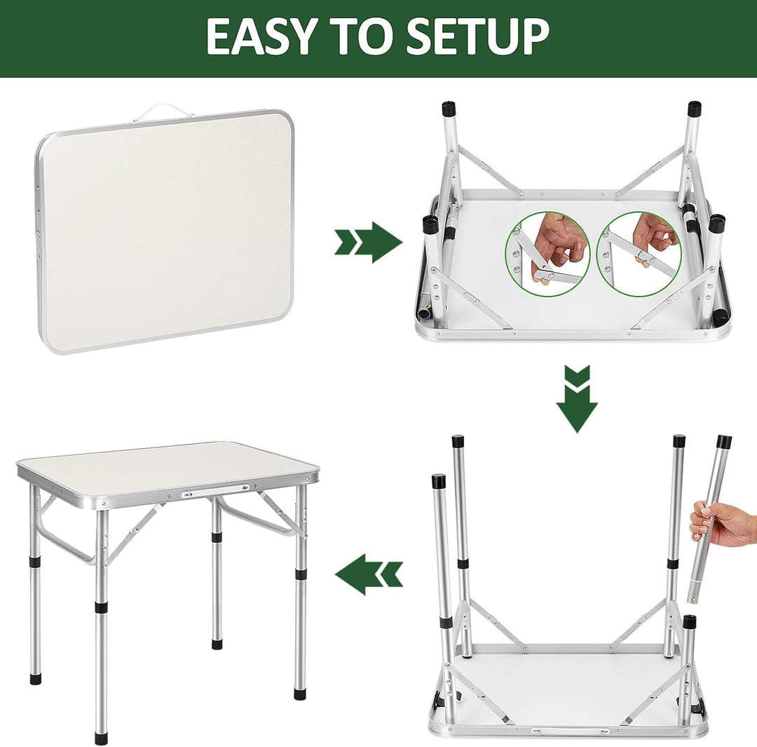 2FT Klapptisch Picknicktisch – Tragbarer Gartentisch für Gartenmöbel & Zubehör – Stabiler, Leichter