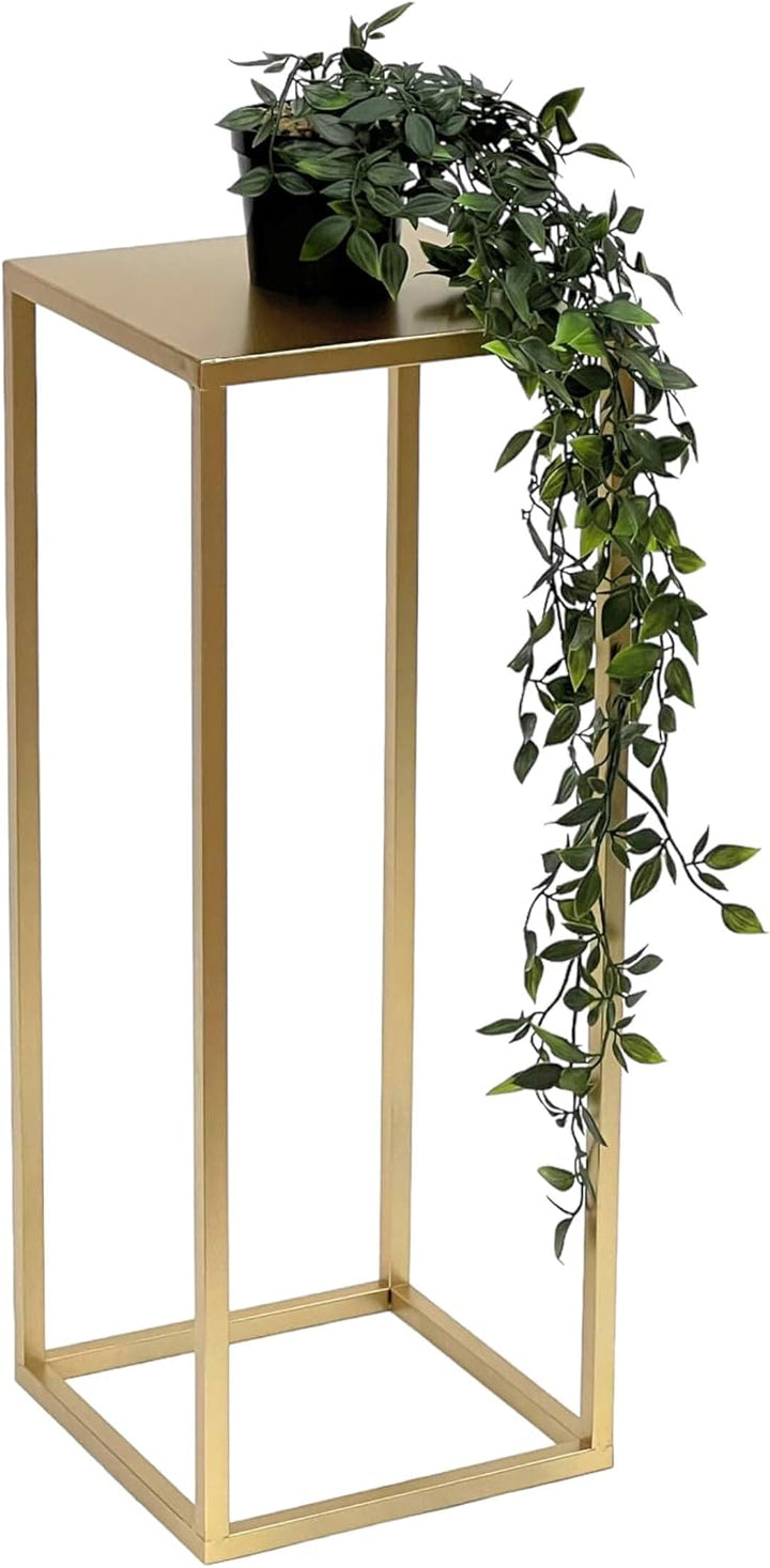 DanDiBo Blumenhocker Metall Gold Eckig Blumenständer Beistelltisch 96506 Blumensäule Modern Pflanzen