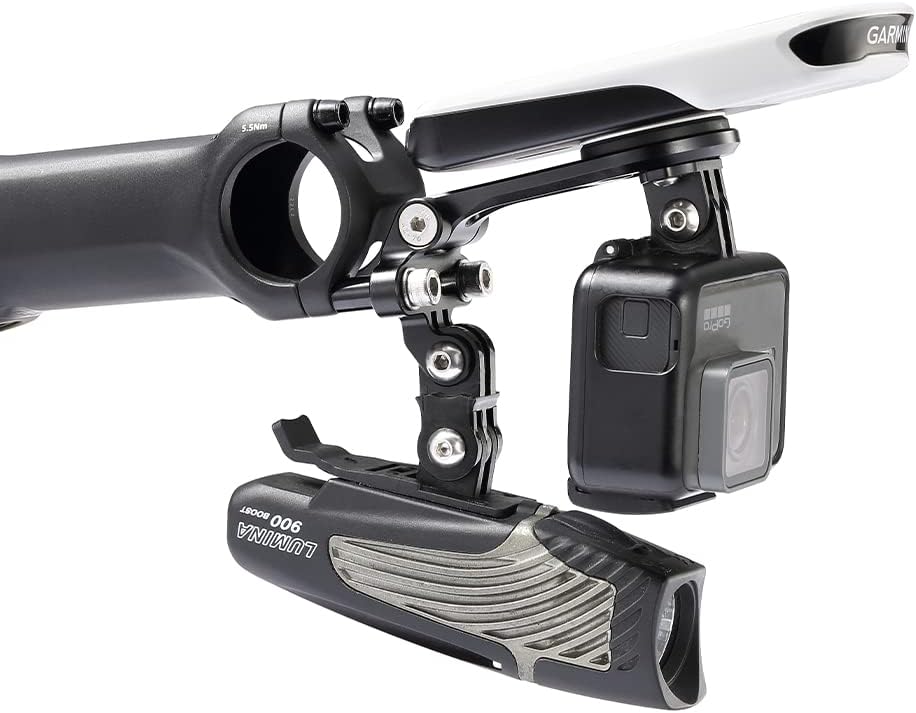 Cestbon Out Front Mount Compatible with Garmin Edge Wahoo Elemnt Bryton Stages Hammerhead Adjustable