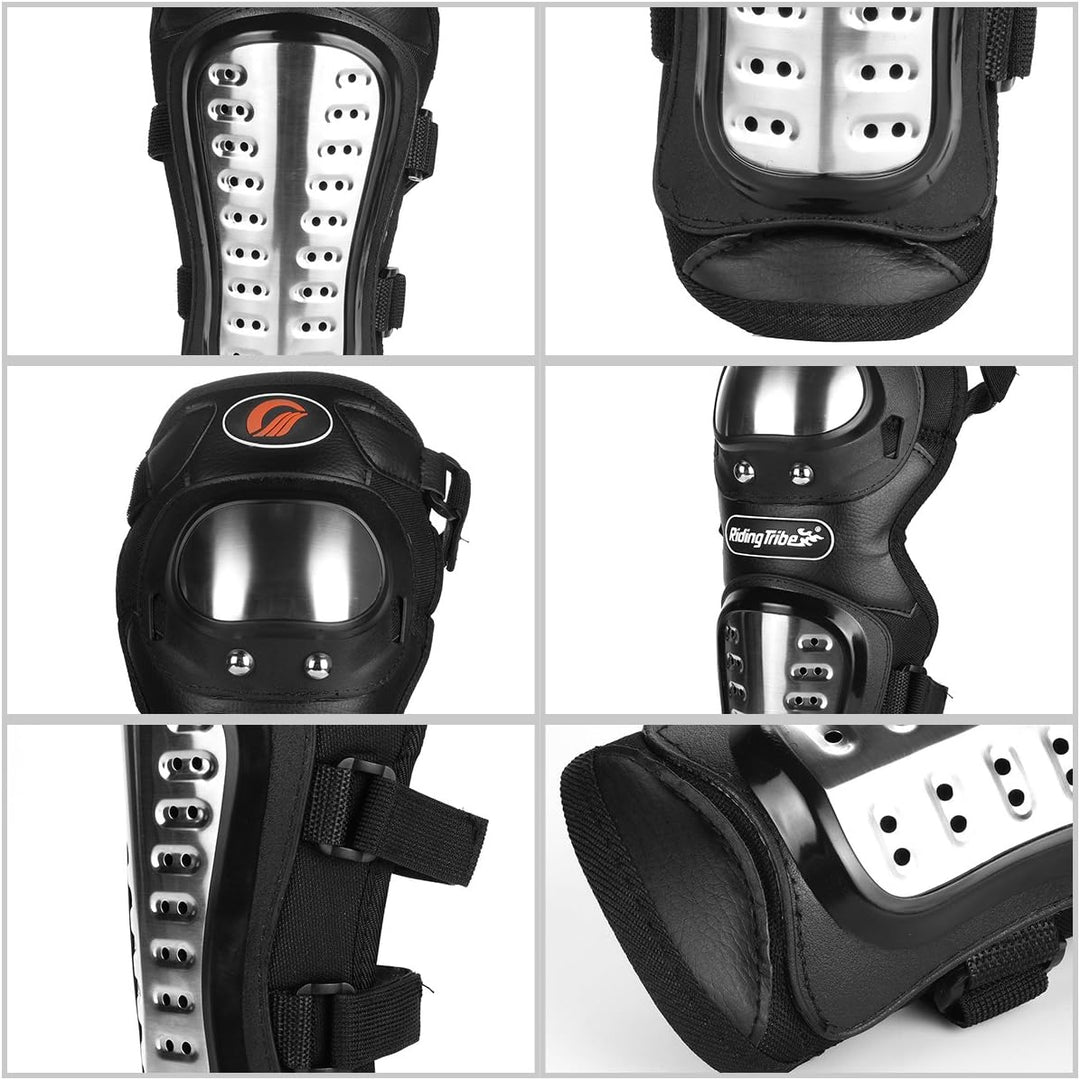GES 4 STÜCKE Motorrad &amp; Fahrrad Erwachsene legierung Stahl ATV Motocross Ellenbogen Knie Schienbeins