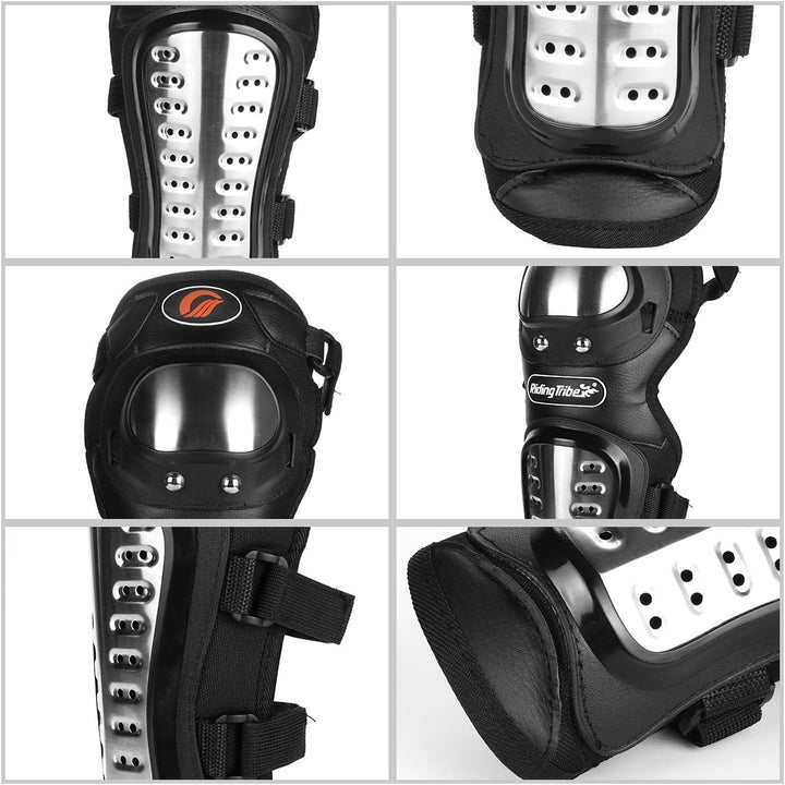 GES 4 STÜCKE Motorrad &amp; Fahrrad Erwachsene legierung Stahl ATV Motocross Ellenbogen Knie Schienbeins