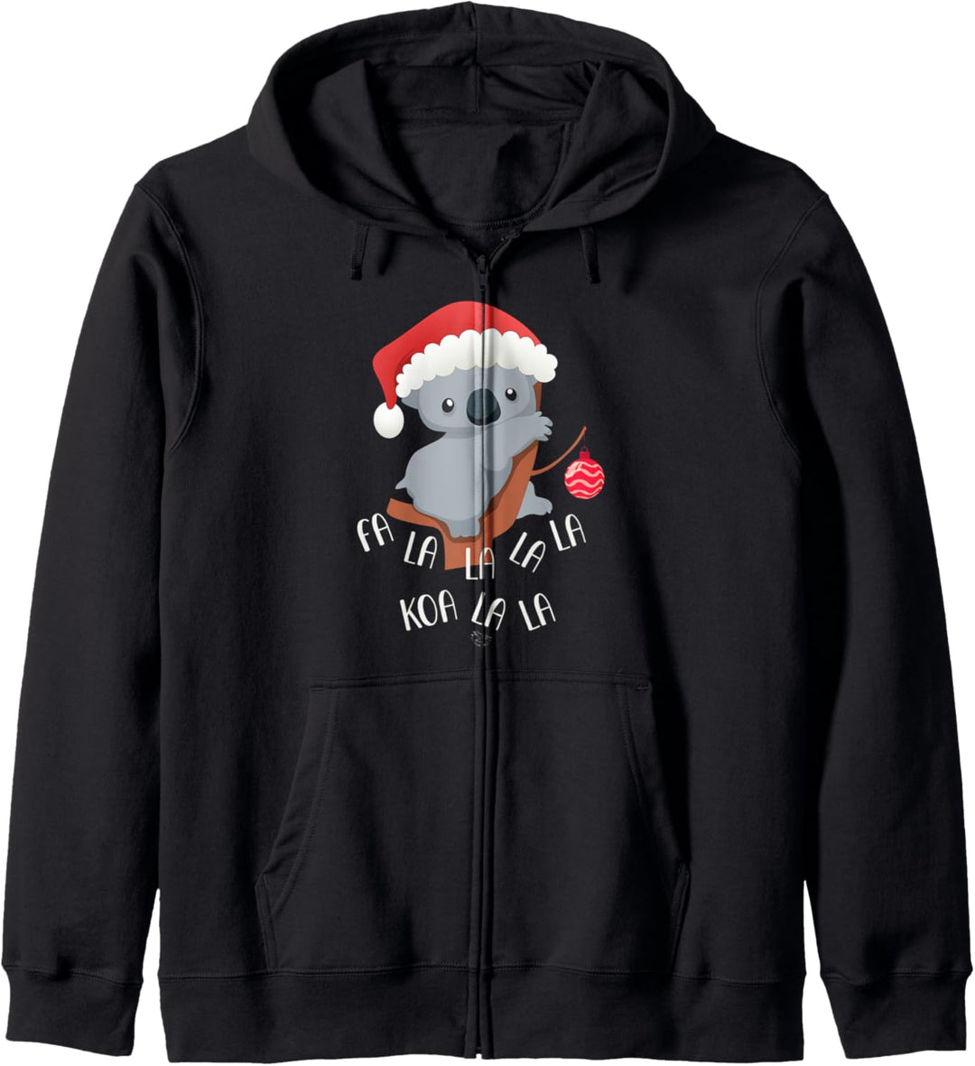 Fa la la la la Koala Netter Koalabär in Weihnachtsmütze Kapuzenjacke