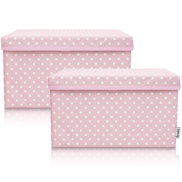 2-Set Aufbewahrungsbox Kinder (37x25x21cm) I Aufbewahrungskorb für Kinderzimmer und Wohnbereich I Ki